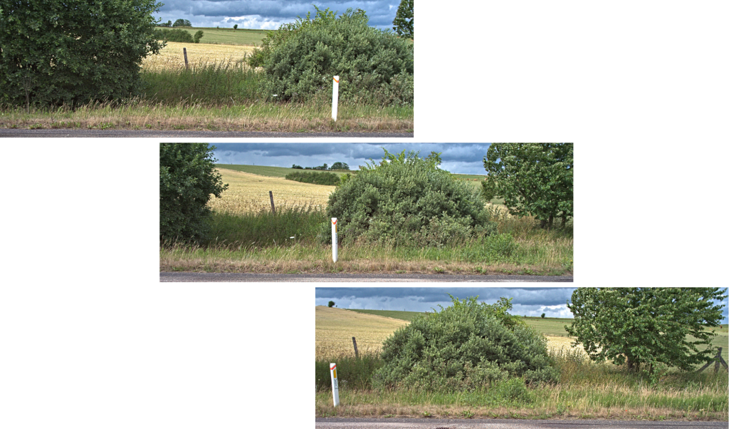 Diagram of image overlap along the roadside