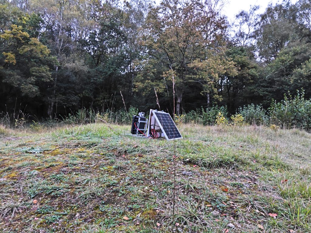 Camera moth trap operating on solar cells