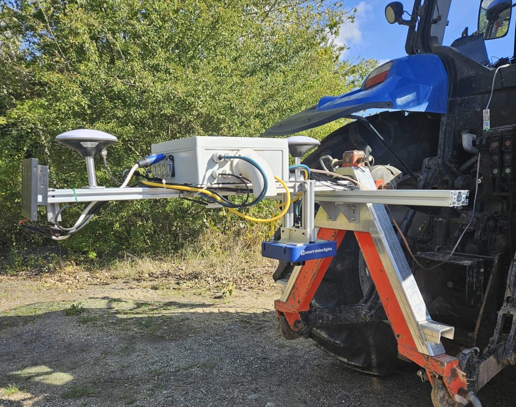The Blink Think camera module mounted on an implement