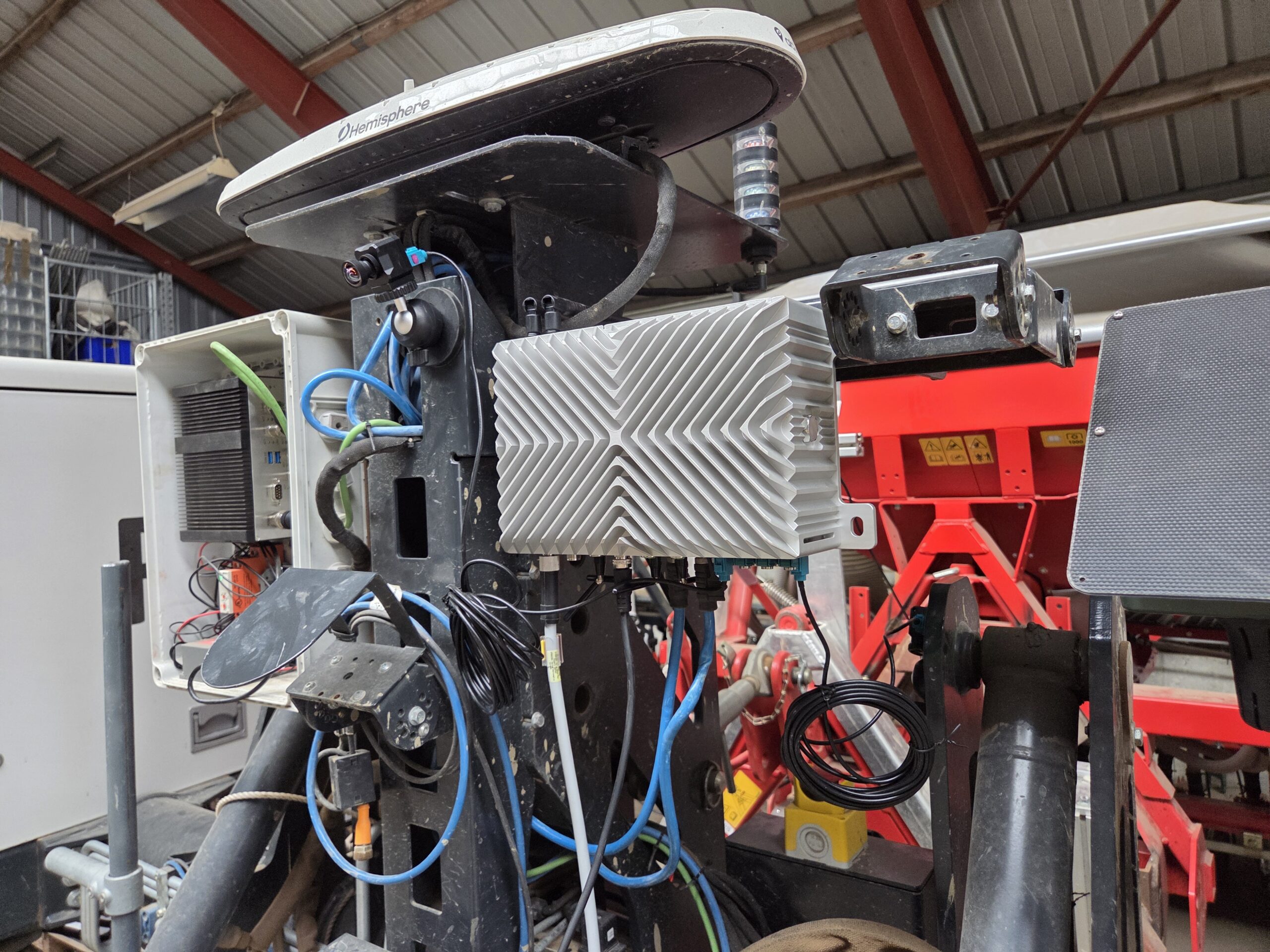 CropCareCam GPU box mounted on a Robotti autonomous robot