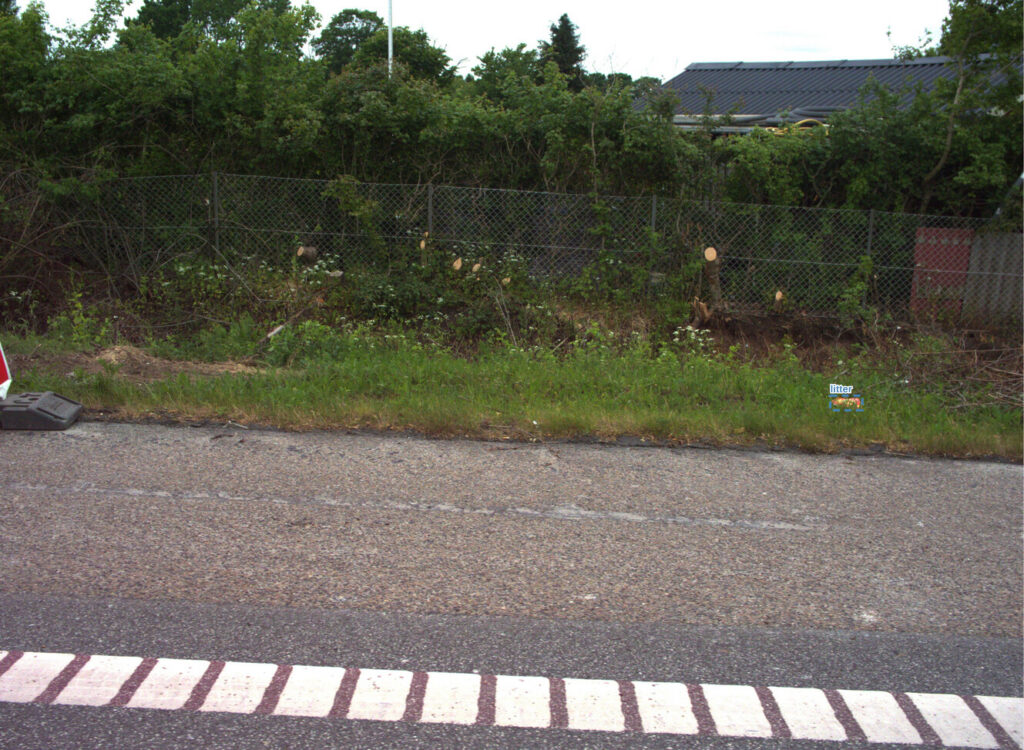 Sample photo of automatic litter detection using CamAlien