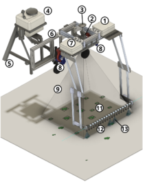 Illustration of camera controlled precision spotsprayer